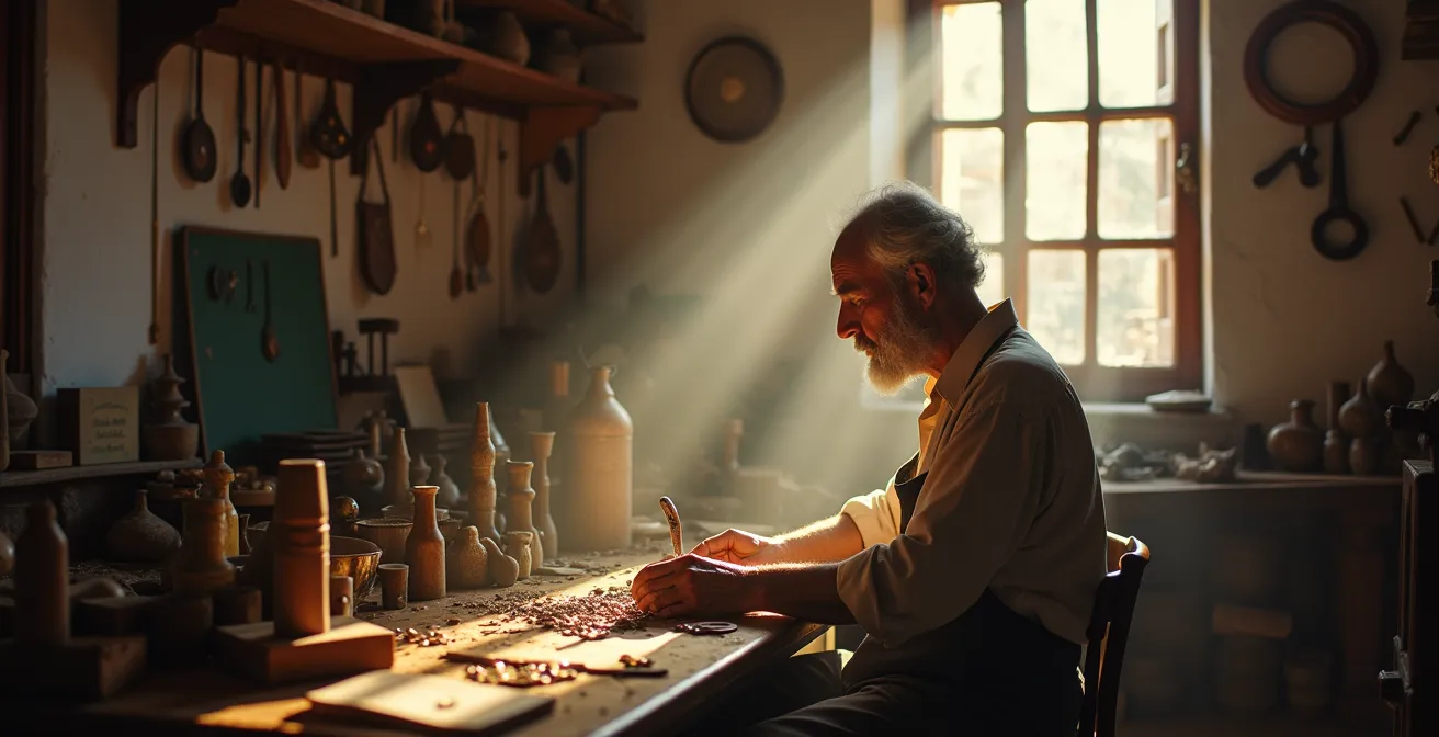 Mapa visual del ecosistema económico de un taller de joyería español