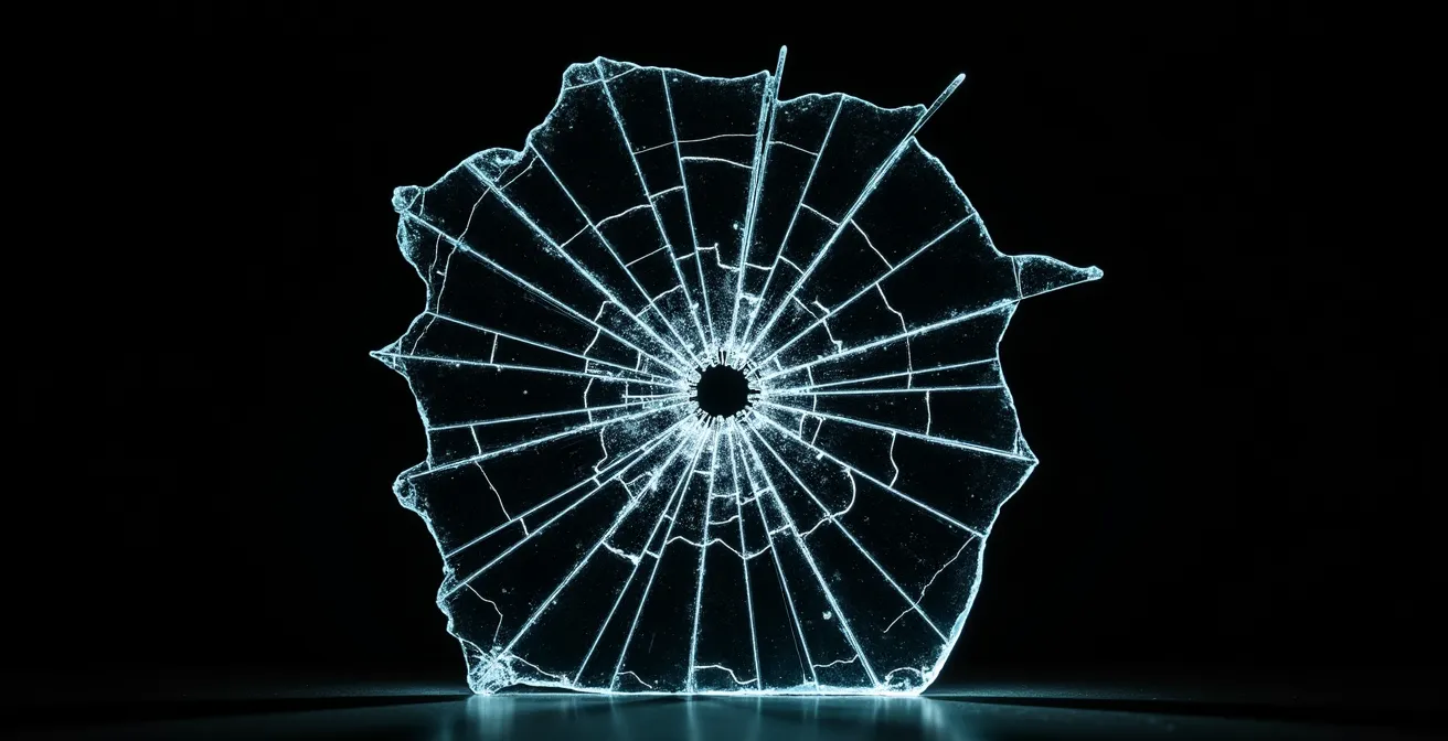 Estructura cristalina del zafiro vista al microscopio mostrando planos de clivaje